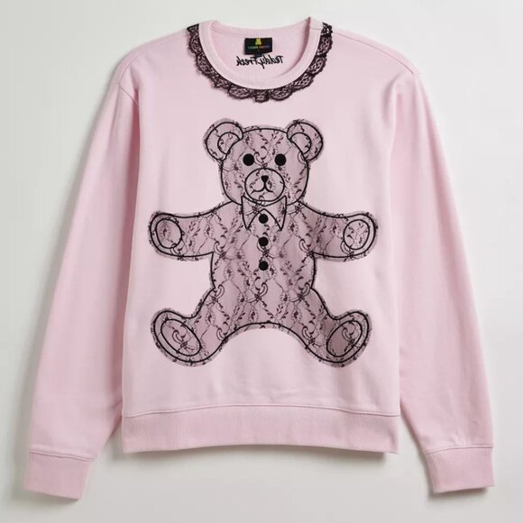 Teddy Fresh Tops - Teddy Fresh Lace Applique Bear Sweatshirt NWT Size Medium